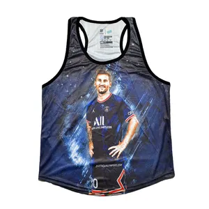 تاپ ورزشی مردانه طرح Lionel Messi مدل T0031