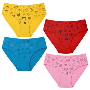 تخفیف شورت زنانه مدل نخ پنبه ای طرح قلب بسته 4 عددی