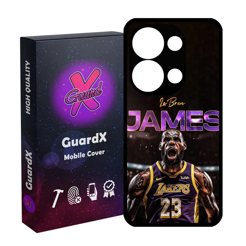 کاور گارد ایکس طرح Lebron James مدل  Glass10715 مناسب برای گوشی موبایل شیائومی Redmi Note 13 Pro 4G / Poco M6 Pro 4G