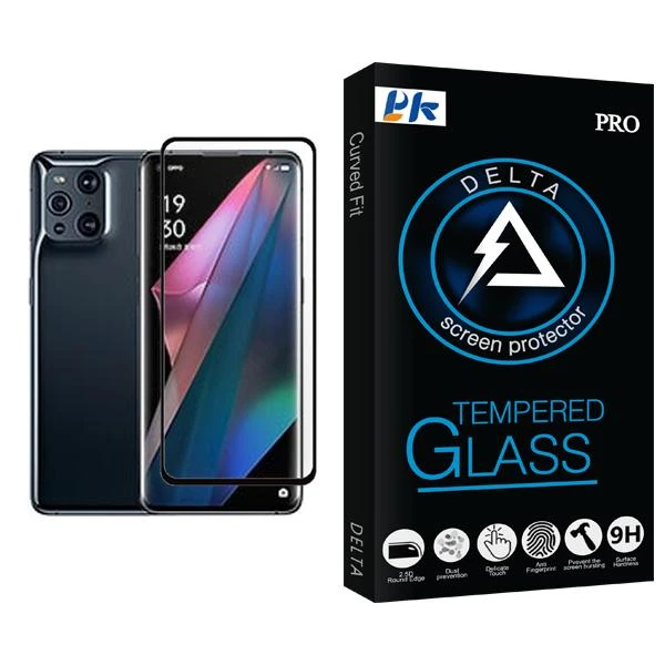 محافظ صفحه نمایش پی کی مدل Delta Glass MIX001 مناسب برای گوشی موبایل اوپو Find X3 Pro