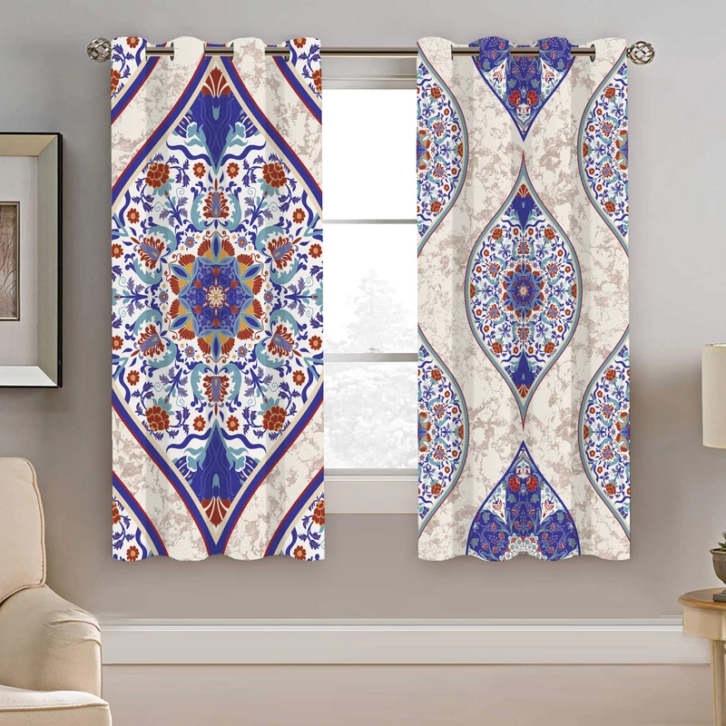 پرده نیروانا طرح سنتی  مدل هازان کد 4728   سایز 140×200 سانتی متر