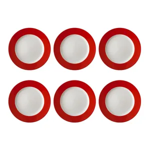 بشقاب غذاخوری چینی زرین ایران مدل ایتالیا 28 درجه عالی بسته شش عددی