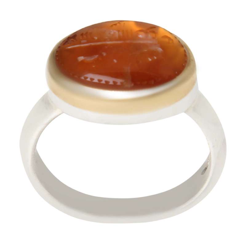 انگشتر نقره مردانه بازرگانی میلادی مدل سنگ عقیق یمانی رکاب دست ساز کد AM_2290