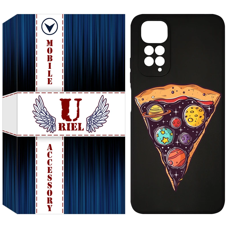 کاور یوریل مدل KSH کد 100 طرح پیتزای کهکشانی مناسب برای گوشی موبایل شیائومی Redmi Note 11 4G / Note 11S