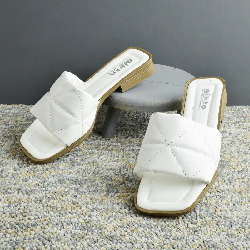 صندل زنانه نیکتا مدل  دوختی لوزی کد WH.2871