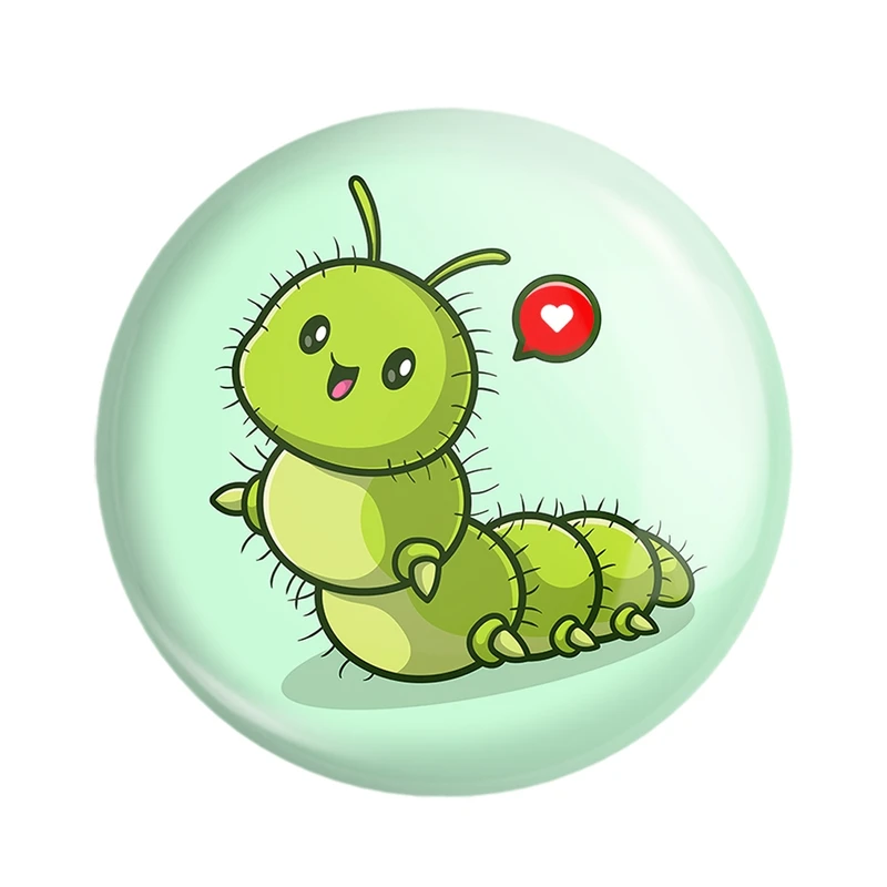 مگنت خندالو مدل حیوانات بامزه کرم ابریشم کد 29696