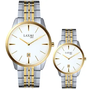 ست ساعت مچی عقربه ای  زنانه و مردانه لاکسمی مدل 8518G-18 8518L-18