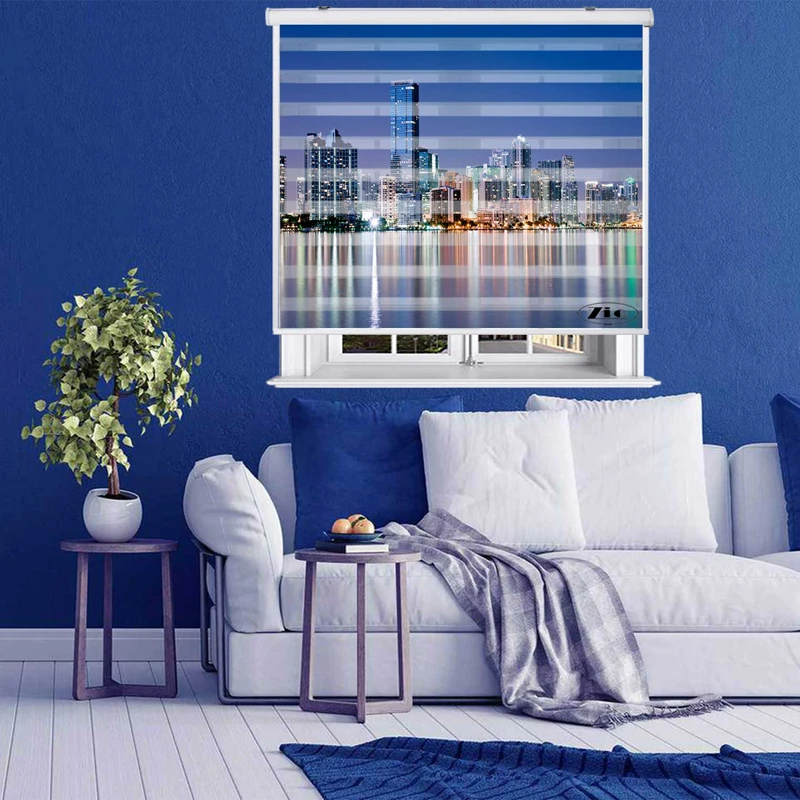 پرده زبرا زیو کد C2029 سایز 150x150 سانتی متر