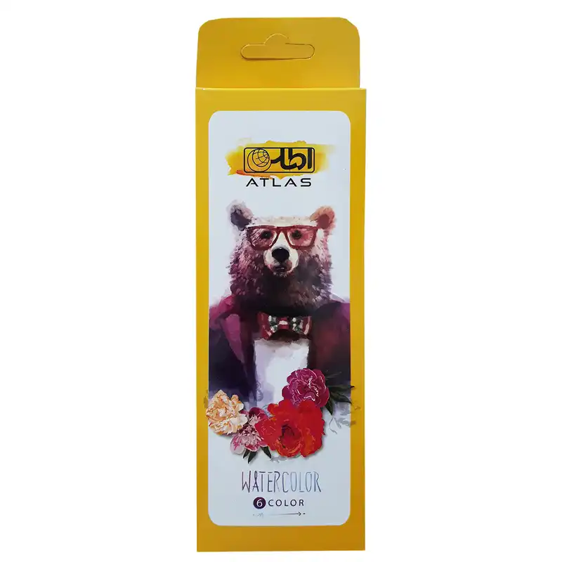 آبرنگ 6 رنگ اطلس مدل 6003 کد 1