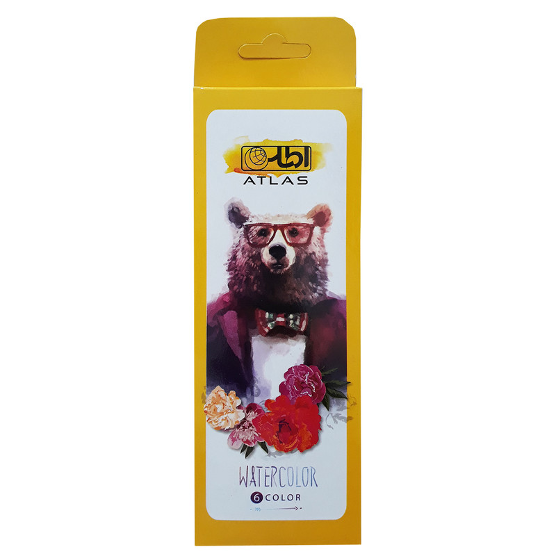 آبرنگ 6 رنگ اطلس مدل 6003 کد 1
