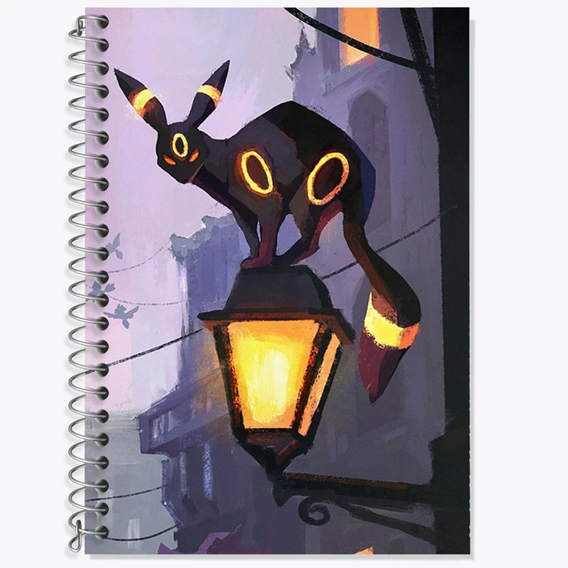 دفتر زبان 50 برگ خندالو مدل سه خط طرح امبرون انیمه پوکمون کد 17402