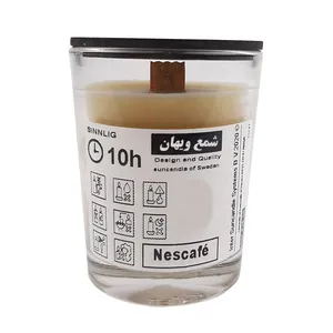 شمع لیوانی ویهان مدل سویا وکس رایحه نسکافه