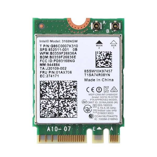 کارت شبکه بی سیم اینتل مدل AC-3168
