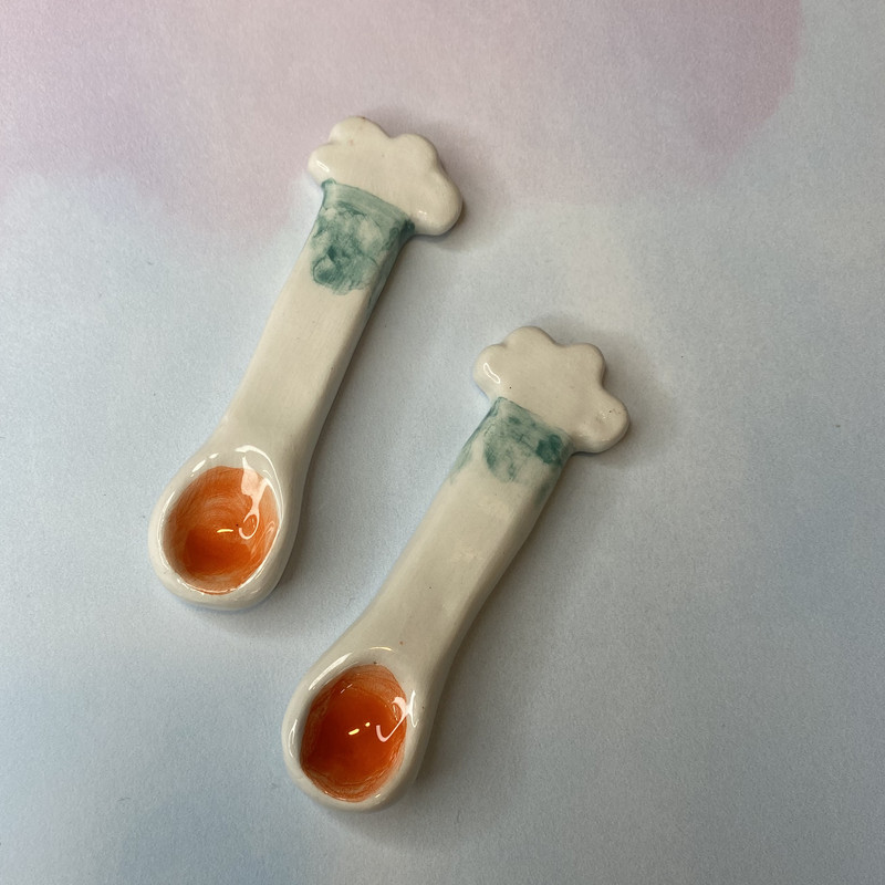 قاشق سرامیکی طرح ابر کد 01 بسته 2 عددی