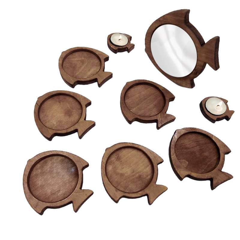 مجموعه ظروف هفت سین 9 پارچه مدل ماهی طرح زندگی