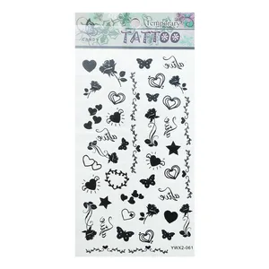 تتو موقت طرح قلب و گل کد 110