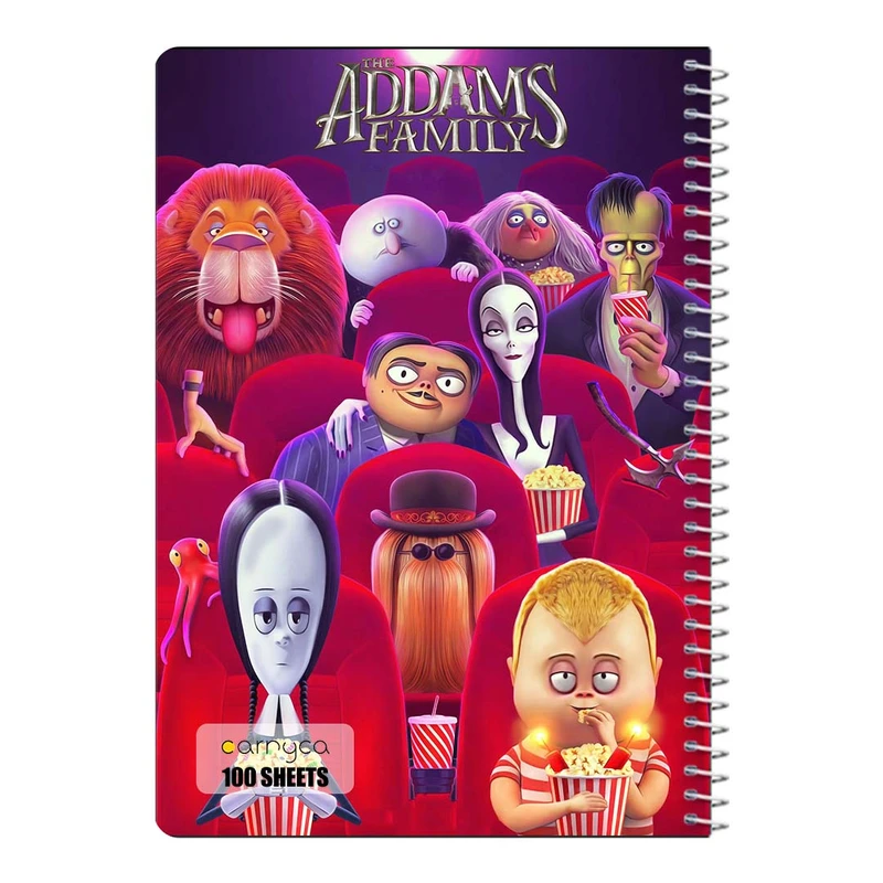دفتر مشق 100 برگ سیمی کارنیکا طرح خانواده آدامز The Addams Family کد 98379