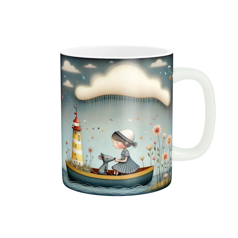  ماگ پاد آفرین طرح دخترک کد 3887