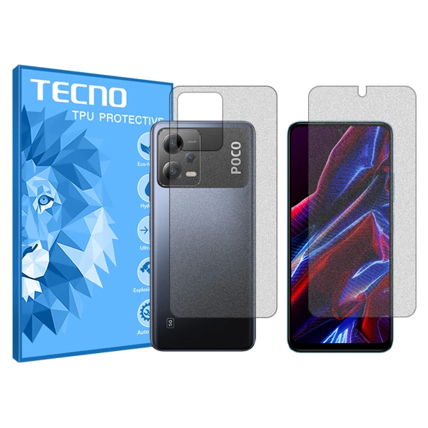 محافظ صفحه نمایش مات تکنو مدل HyMTT مناسب برای گوشی موبایل شیائومی Poco X5 به همراه محافظ پشت صفحه