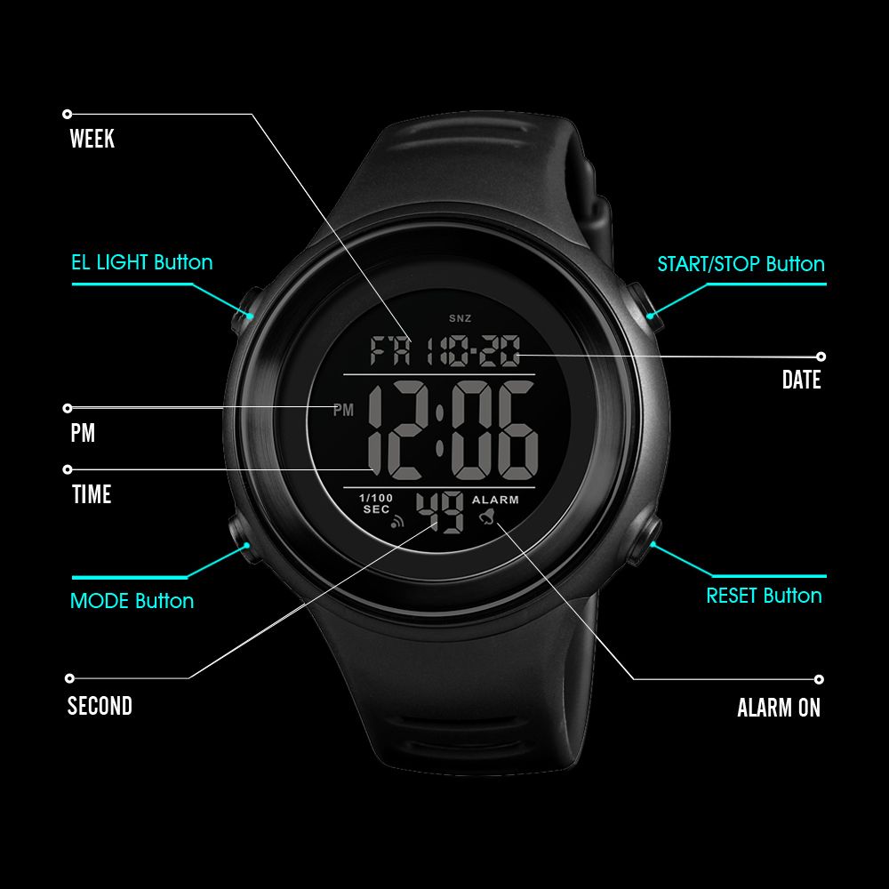 ساعت مچی دیجیتال مردانه اسکمی مدل 1394blcblc -  - 3