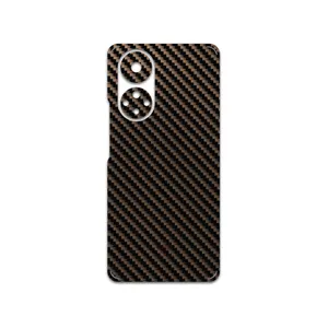 MAHOOT Glossy-Brown-Fiber Cover Sticker for Honor 50