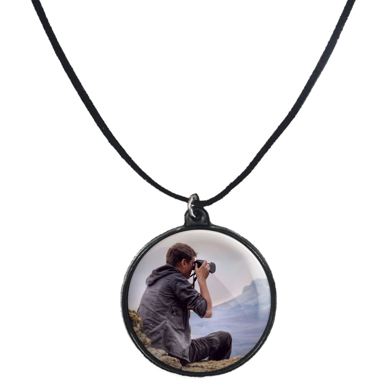 گردنبند پرمانه طرح عکاس کد pmb.12677 مدل دو طرفه