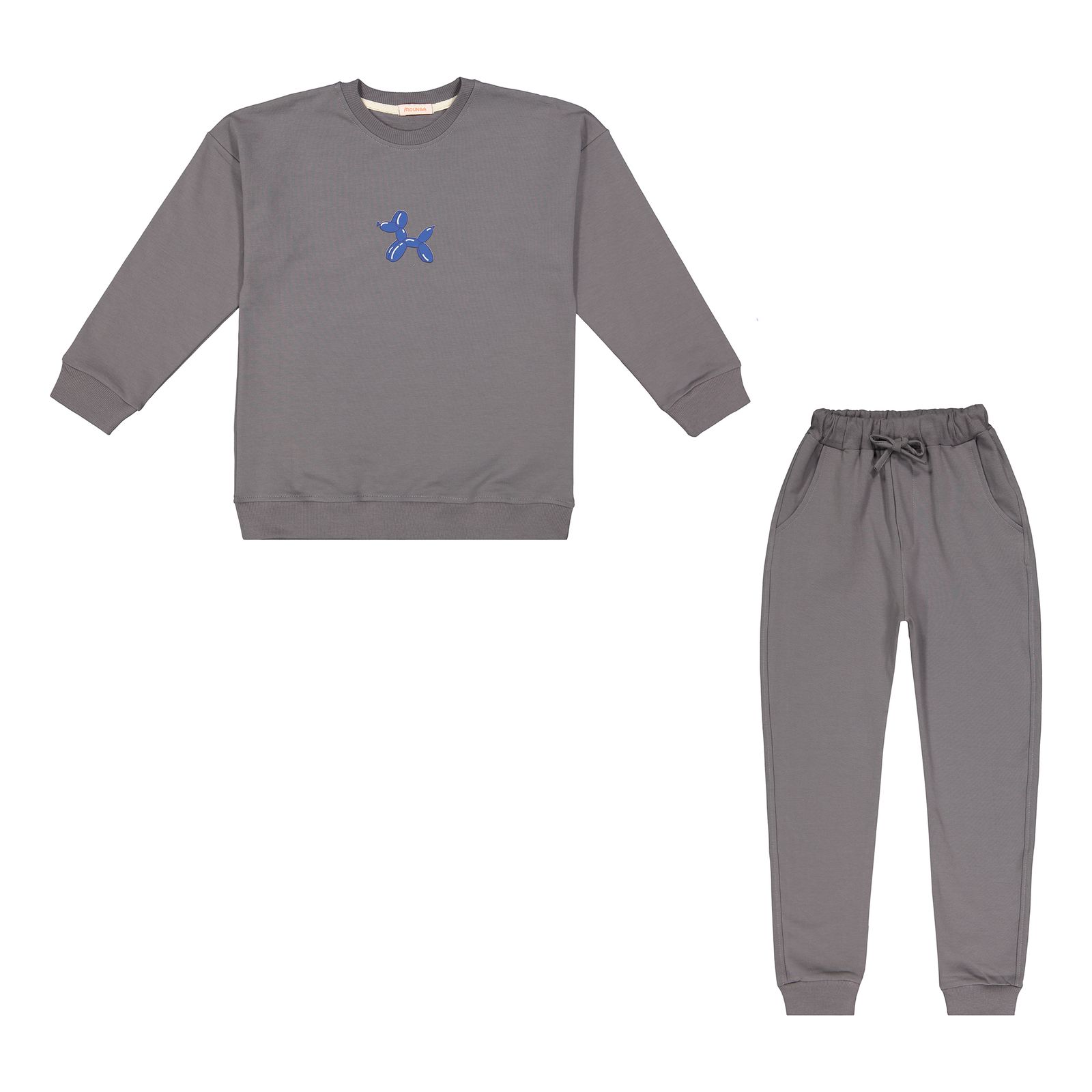 ست سویشرت و شلوار بچگانه مون‌سا مدل 4078 رنگ طوسی -  - 2