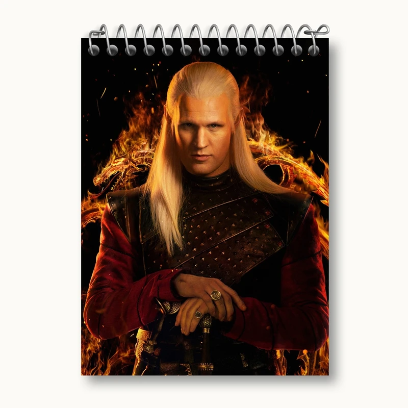 دفتر یادداشت 50 برگ خندالو مدل دیمون سریال خاندان اژدهایان House of dragon کد 28509