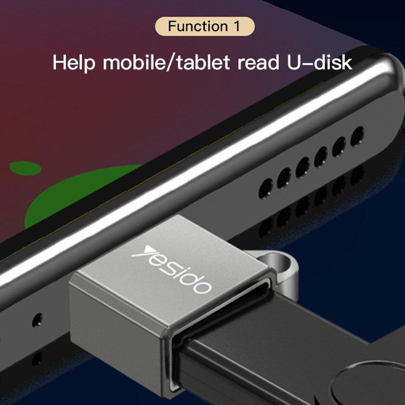 مبدل OTG USB-C به USB یسیدو مدل GS08