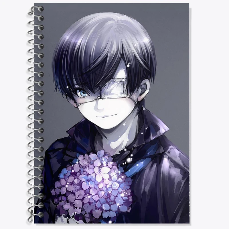دفتر لغت 50 برگ خندالو مدل کانکی کن انیمه توکیو غول Tokyo Ghoul کد 11898