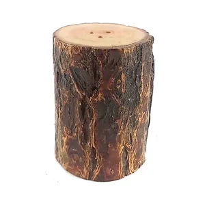 نمکدان چوبی مدل روستیک براق کد 02 بسته 30 عددی