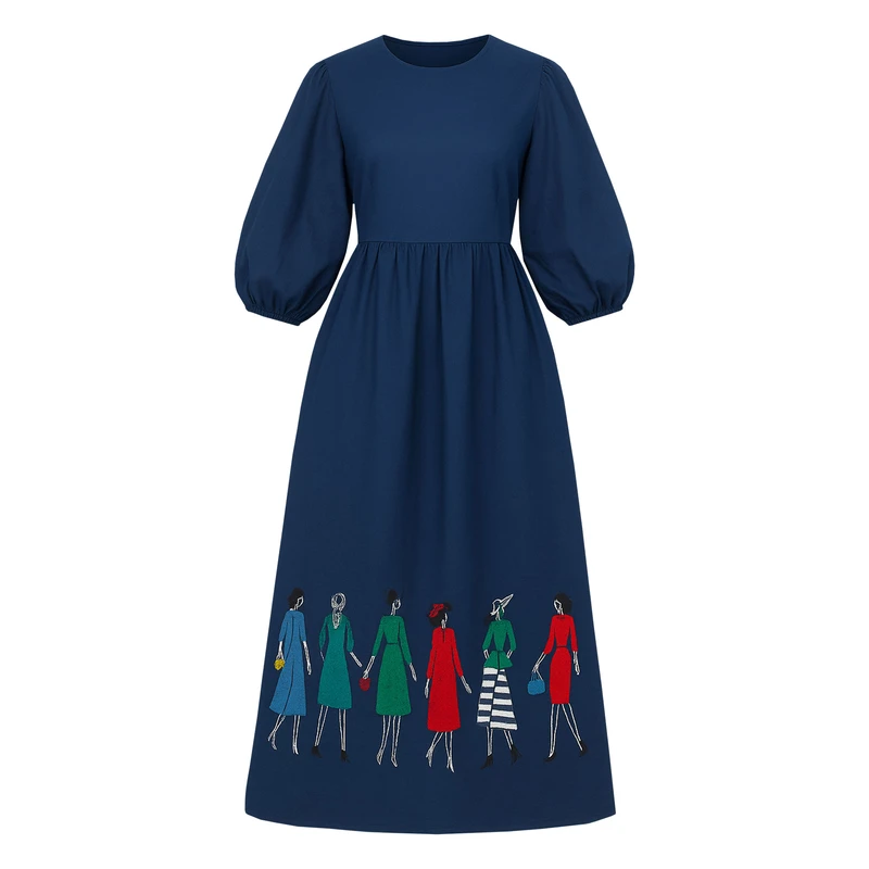 پیراهن ساحلی یقه گرد زنانه مدل لنین 22576059