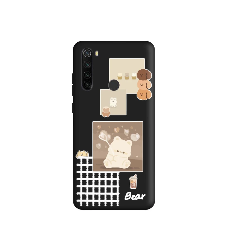 کاور قاب گوشی طرح قاب عکس خرس دخترونه کد k864 مناسب برای گوشی موبایل شیائومی Redmi Note 8