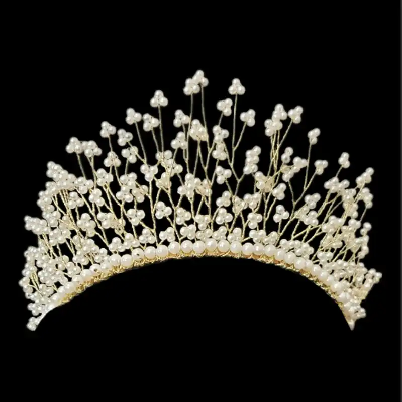 تاج عروس زنانه مدل مروارید