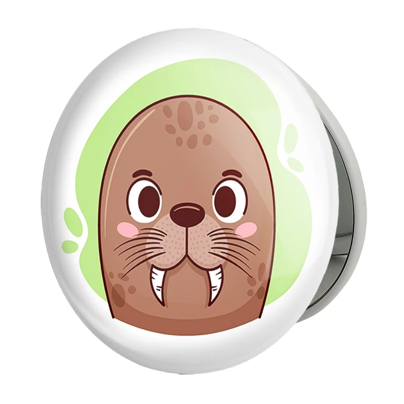 آینه جیبی خندالو طرح فوک دریایی حیوانات بامزه مدل تاشو کد 37131