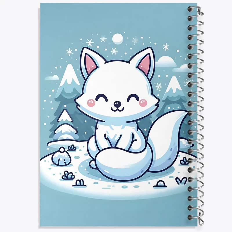 دفتر ژورنال نویسی 50 برگ خندالو مدل نقطه ای طرح روباه بامزه کد N5149