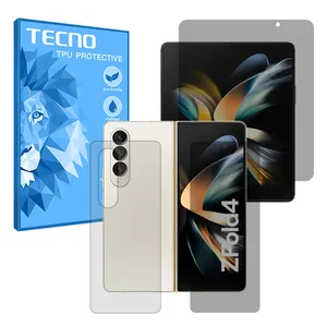 Tecno Resistant model privacy screen protector suitable for Samsung Galaxy Z Fold 4 mobile phone along with back protector
