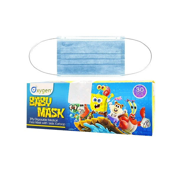 ماسک تنفسی کودک اکسیژن پلاس مدل سه لایه مجموعه 120 عددی
