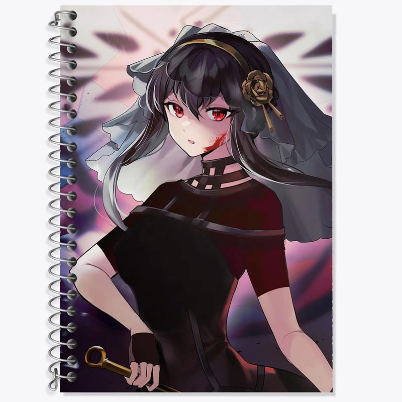 دفتر زبان 50 برگ خندالو مدل سه خط طرح یور فورجر انیمه اسپای ایکس فمیلی Spy x Family کد 17691