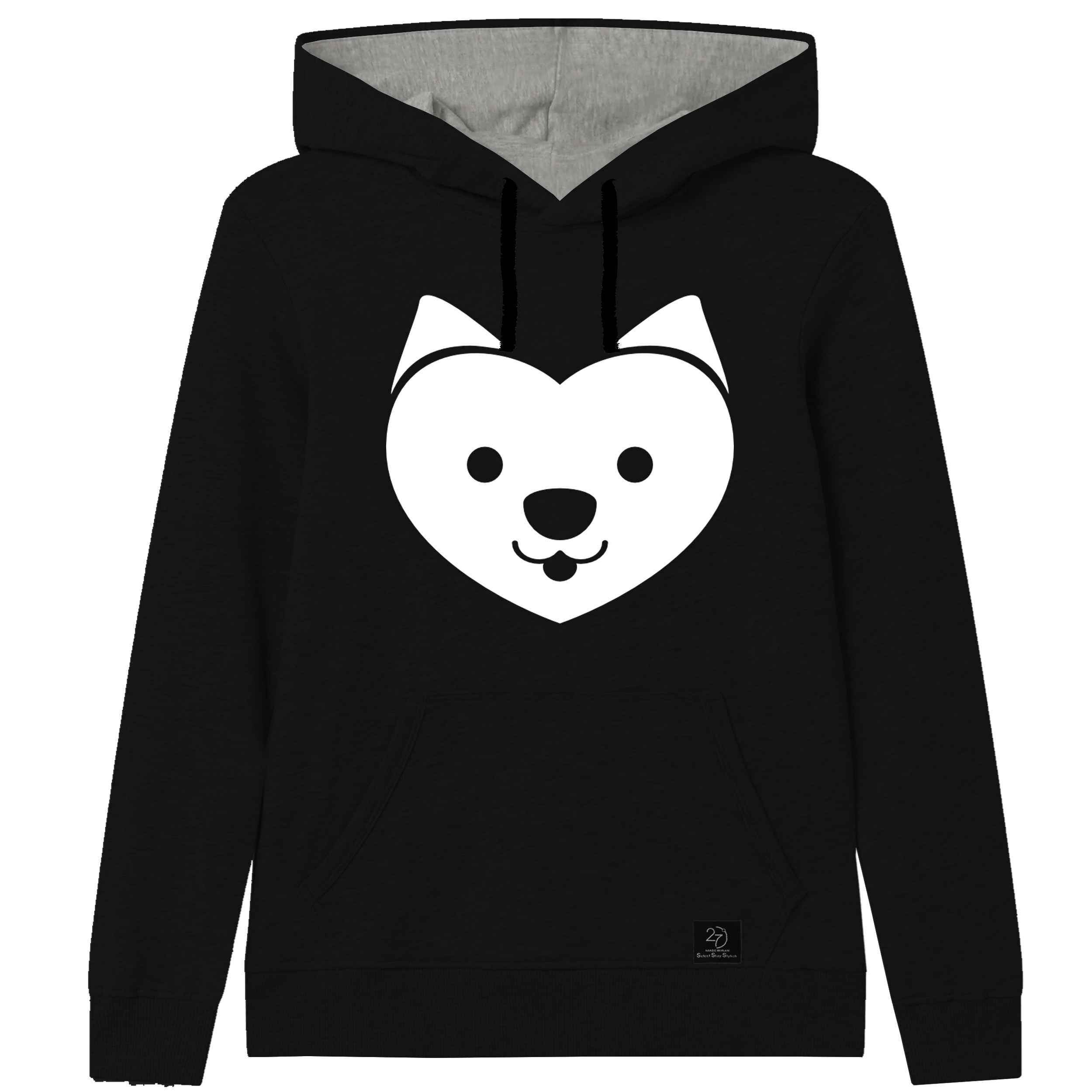 هودی دخترانه 27 مدل موش کد T05 رنگ مشکی