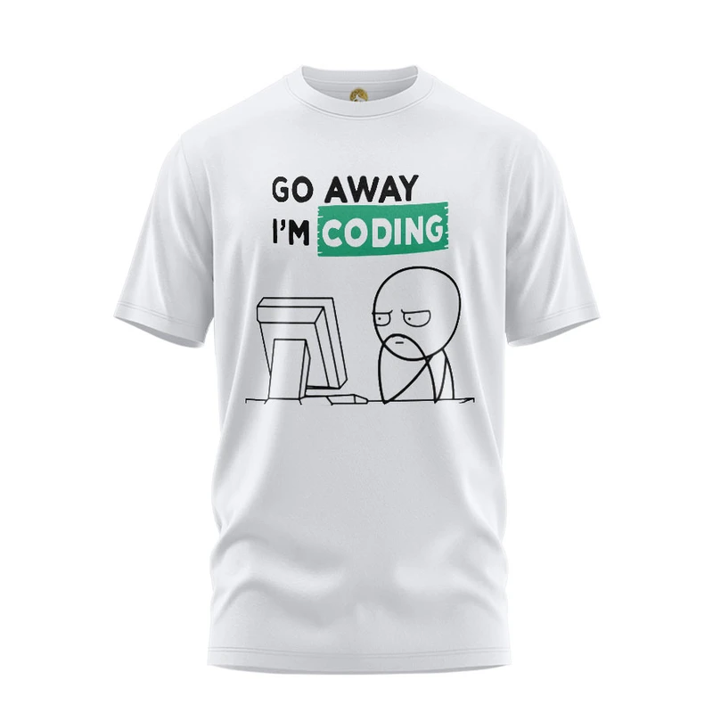 تی شرت آستین کوتاه مردانه هومرو مدل TW408 طرح برنامه نویسی