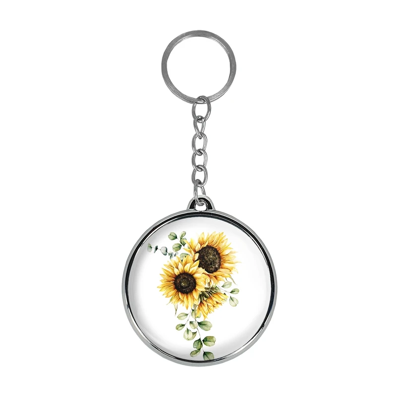 جاکلیدی خندالو طرح گل آفتابگردان مدل دوطرفه کد 2953629537