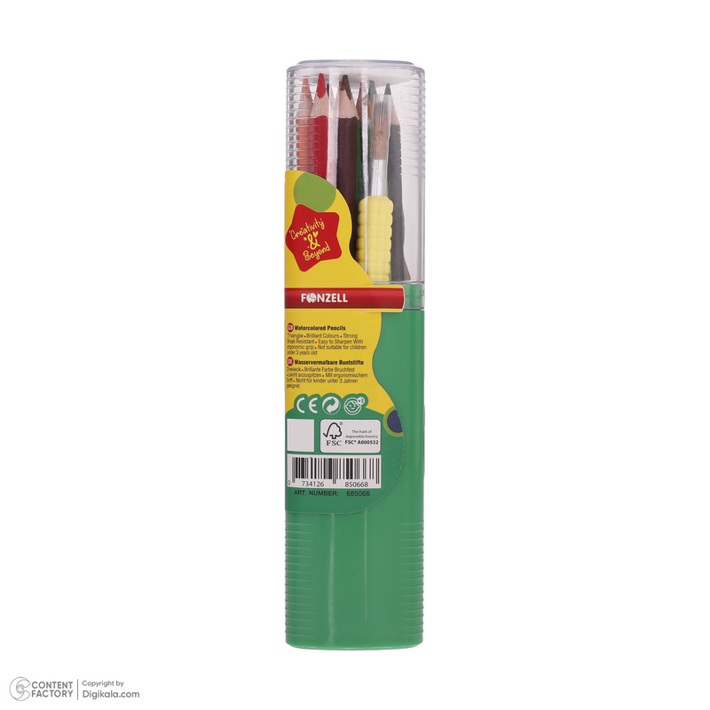 مداد آبرنگی 12 رنگ فونزل مدل kids