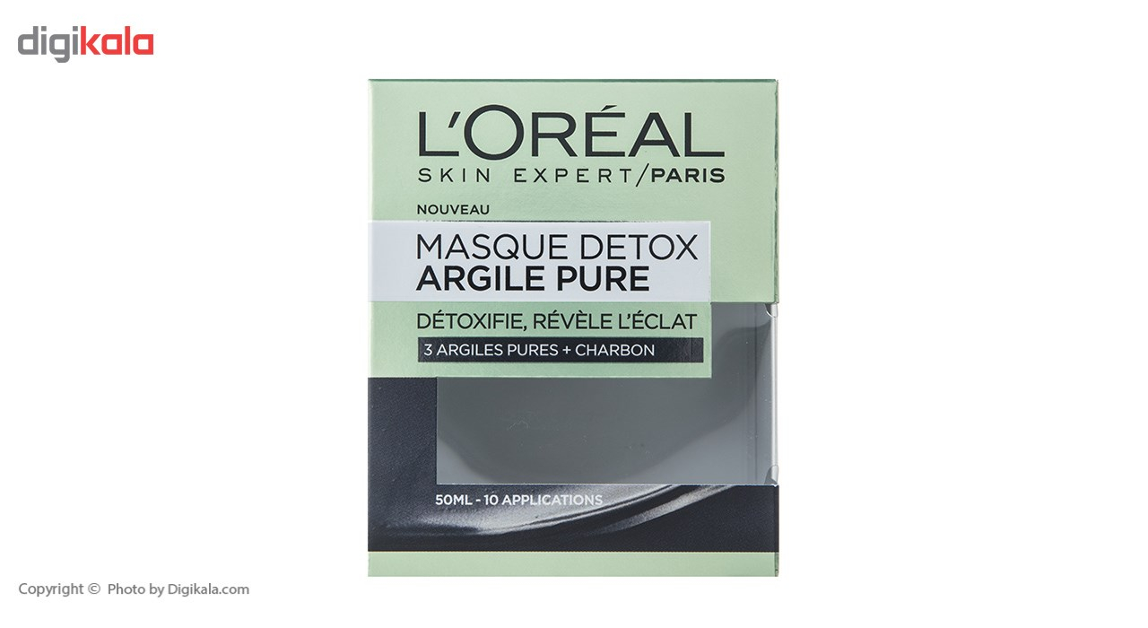 ماسک سم زدای صورت لورآل مدل Pure Clay حجم 50 میلی لیتر