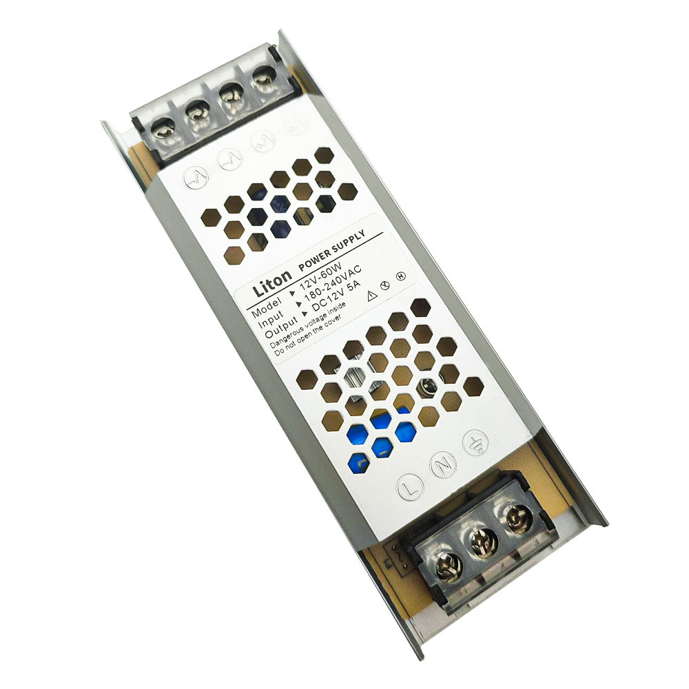 آداپتور سوئیچینگ 12 ولت 5 آمپر لیتون مدل اسلیم