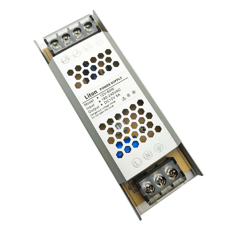 آداپتور سوئیچینگ 12 ولت 5 آمپر لیتون مدل اسلیم