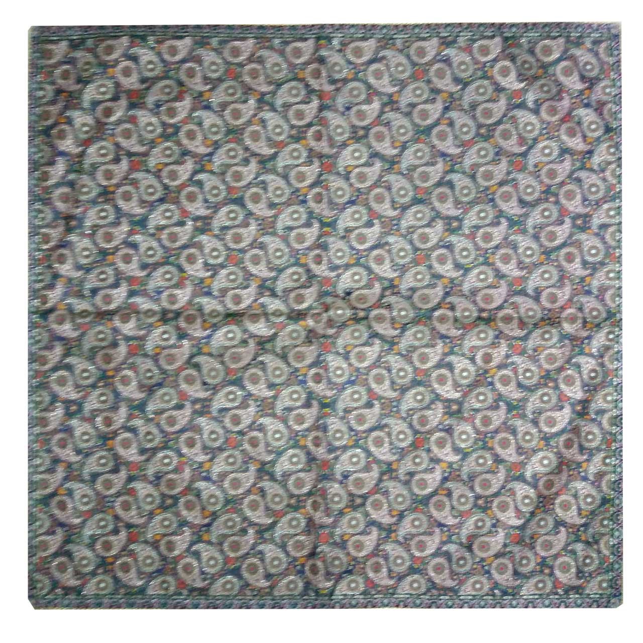 رومیزی ترمه ابریشمی کد 2027 سایز 100 × 100 سانتی متر