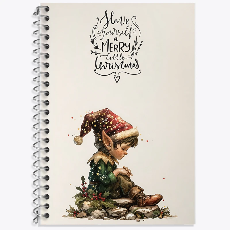 دفتر لغت 50 برگ خندالو طرح کوتوله ی کریسمس کد F5809