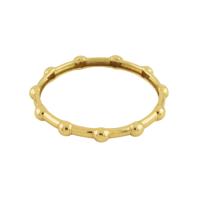 انگشتر طلا 18 عیار زنانه پولک مدل توپی جدا کوچک سایز 54