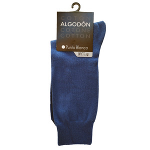 جوراب مردانه پونتو بلانکو مدل کتان آلگودون ساده 142-10-13454